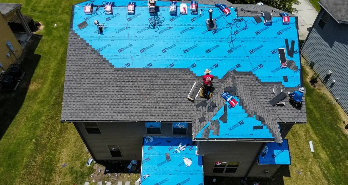 New residential roof installation in Lawrenceville GA by GIP Restoration