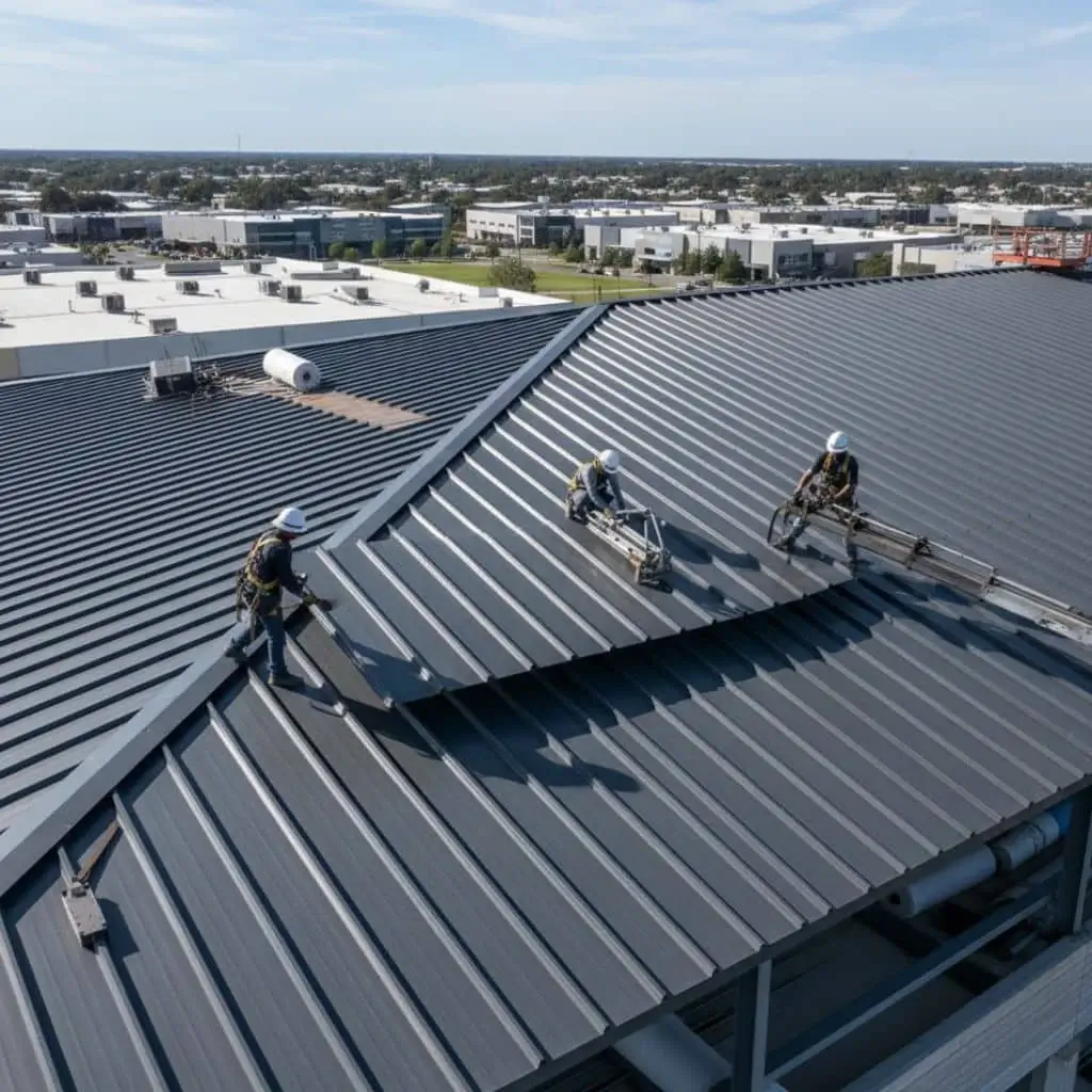 Structural standing seam metal roofing Georgia warehouse